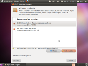The Ubuntu update manager
